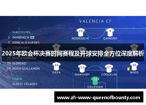 2025年欧会杯决赛时间赛程及开球安排全方位深度解析